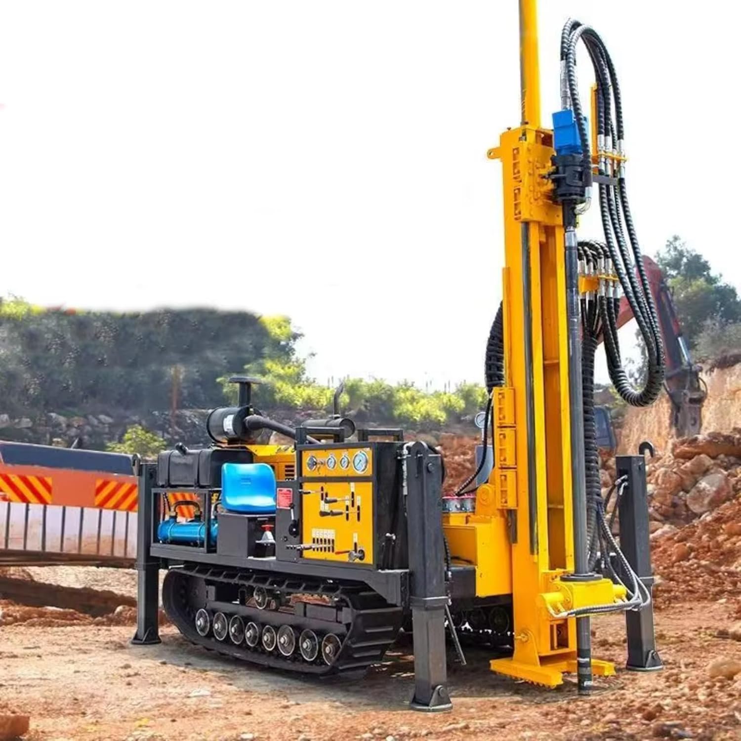 borehole drilling rig,water well drilling machine,hydraulic drilling equipment,crawler drilling rig,portable well drilling rig unboxing and complete package contents