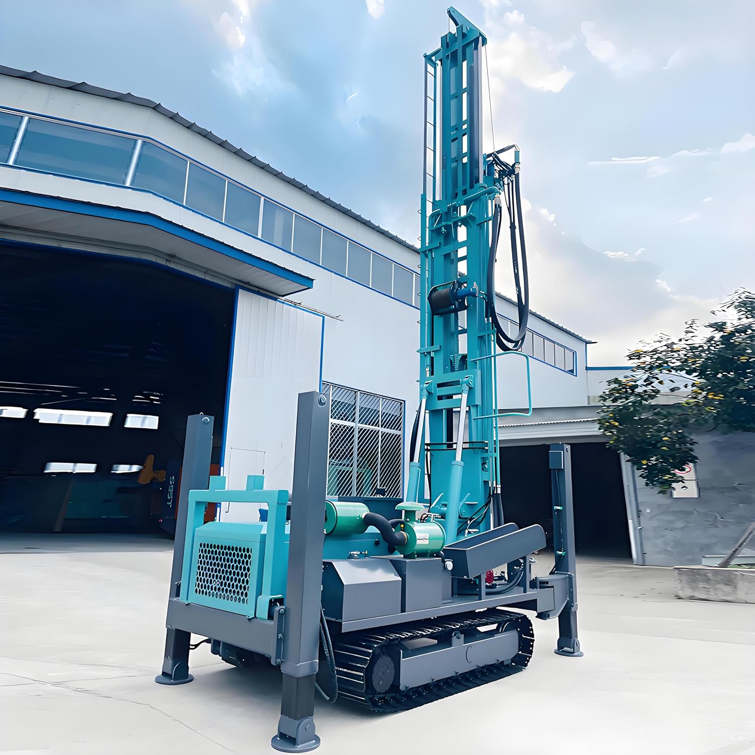 crawler water well drilling rig,portable borehole drilling machine,geotechnical core drilling rig,hydraulic crawler drill rig price,best water well drill for farm,compact geological survey drill worth buying unboxing and complete package contents