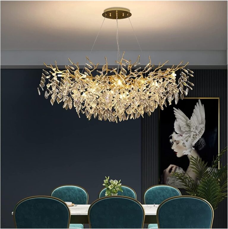Image 1 of gold crystal chandelier