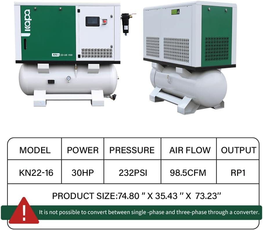 kapa 30hp rotary screw air compressor review,kapa rotary screw air compressor worth buying,30hp rotary screw air compressor pros cons,kapa vs atlas copco rotary screw,best 30hp industrial air compressor,kapa 5-in-1 air compressor honest unboxing and complete package contents