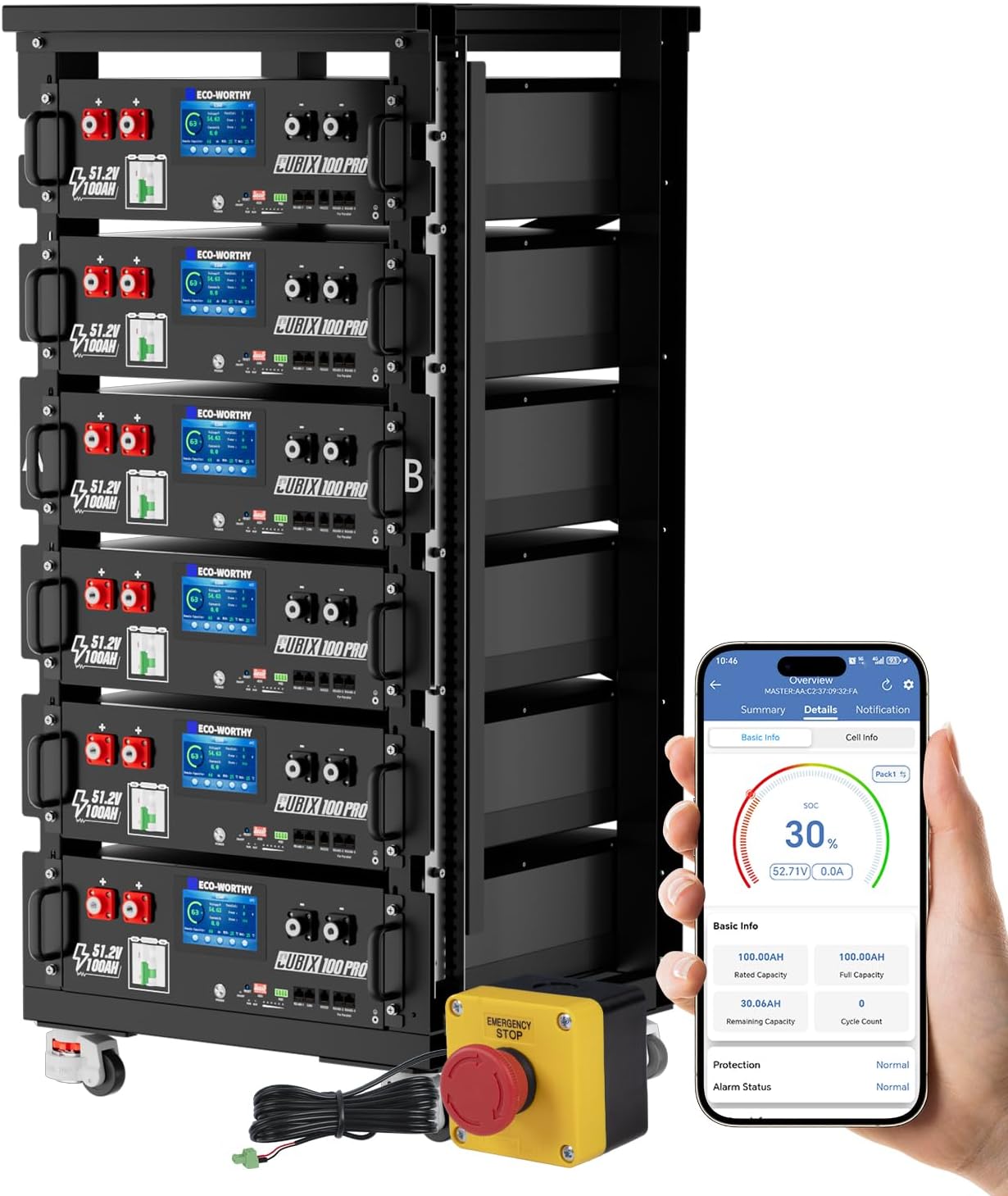ECO-WORTHY 48V 100Ah Pro review,ECO-WORTHY server rack battery worth it,ECO-WORTHY vs EG4 battery,ECO-WORTHY 48V LiFePO4 pros cons,best server rack battery for solar,ECO-WORTHY low temperature charging - detailed features and technical specifications