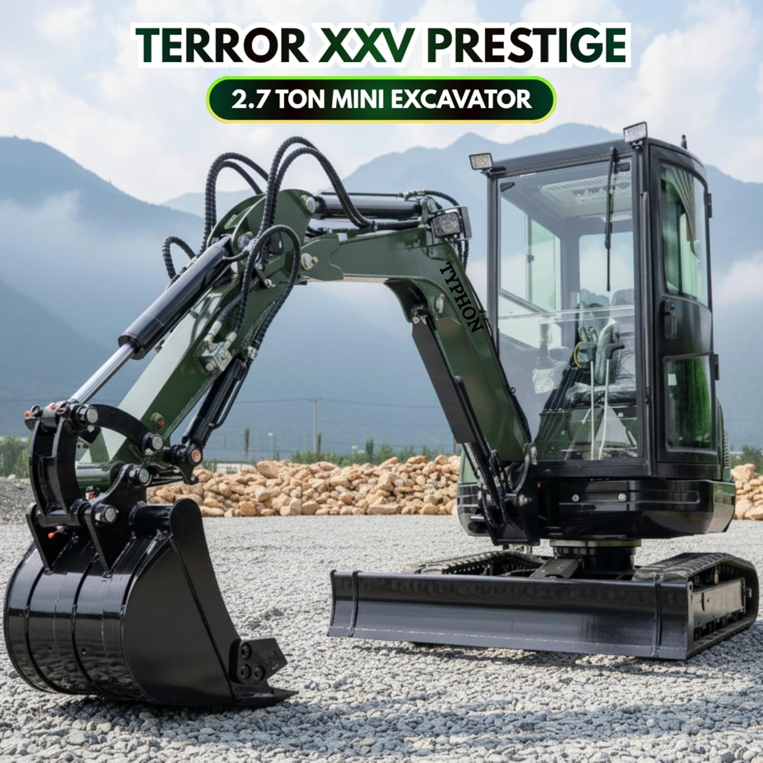 Typhon Terror XXV mini excavator review,is Typhon Terror XXV worth it,Typhon Terror XXV pros cons,best 2.7 ton mini excavator,Typhon Terror XXV vs alternatives,Typhon Terror XXV features unboxing and complete package contents