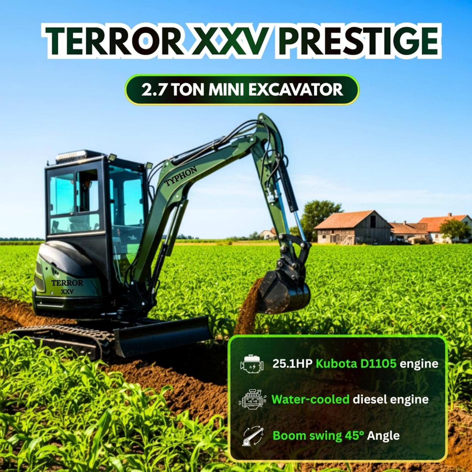Step-by-step guide for Typhon Terror XXV mini excavator review,is Typhon Terror XXV worth it,Typhon Terror XXV pros cons,best 2.7 ton mini excavator,Typhon Terror XXV vs alternatives,Typhon Terror XXV features - complete tutorial