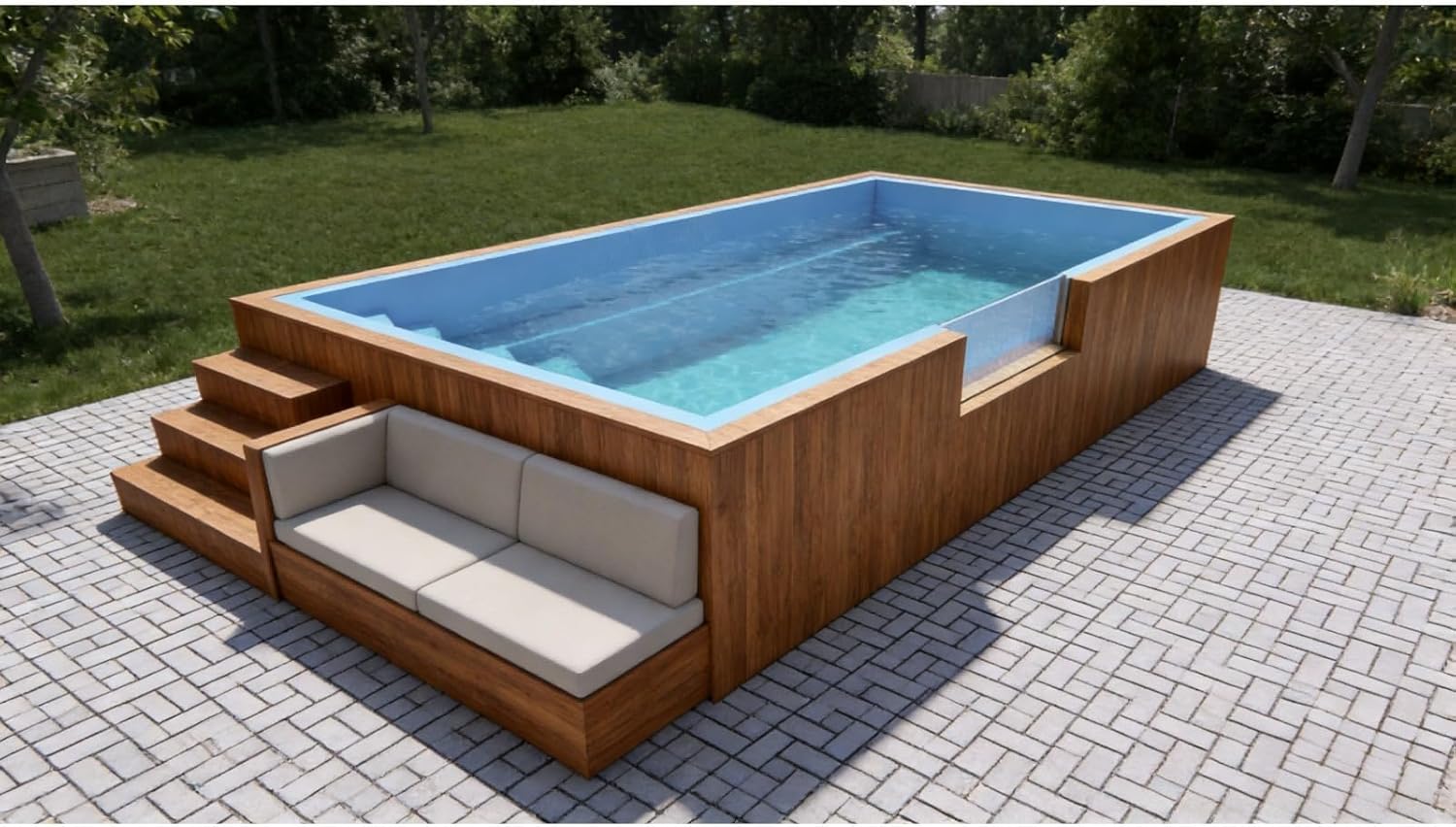 buy portable container pool,best prefab swimming pool for small backyard,fiberglass lap pool pros cons,above ground pool vs container pool,easy install swimming pool worth buying,should I buy a container swimming pool - detailed features and technical specifications