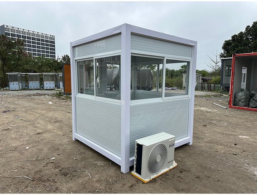 portable security booth with AC and heating,6.5x6.5 guard shack pros cons,best outdoor security booth for parking lot,portable guardhouse with climate control,should I buy a security booth with AC,guard shack vs prefab office booth performance testing and real-world results